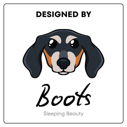Sleeping Booties - the Weens X Patchwork Pet - Super Soft Plush Dog Toy, Squeaky, Crinkly Sound, Dachshund Plushie - 12"