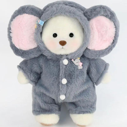 Getahug Fluffy Little Elephant Bear | Handmade Jointed Teddy Bear Gift