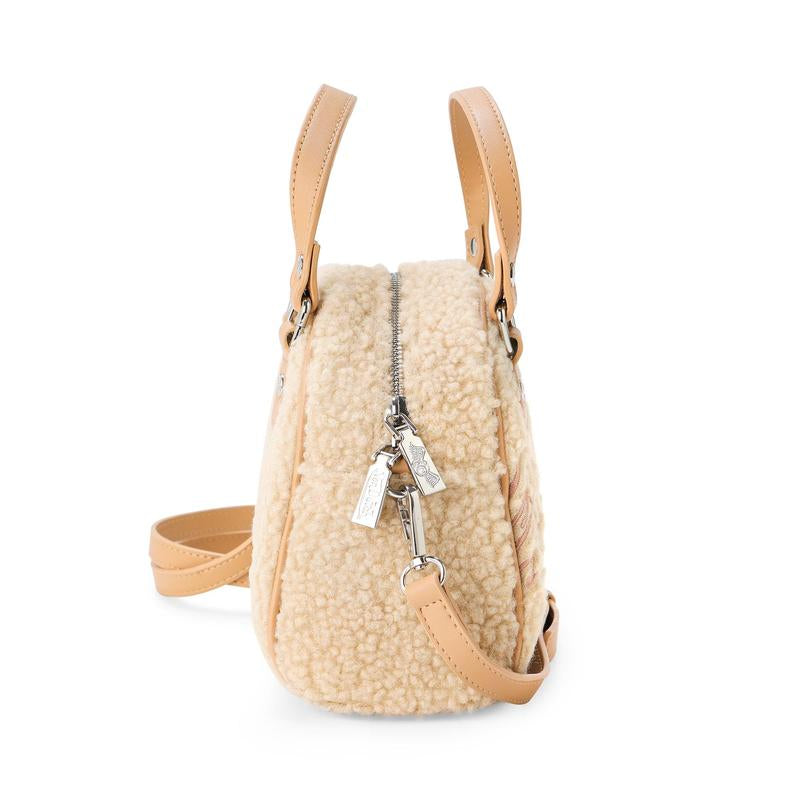 Beige Sherpa Bowling Bag