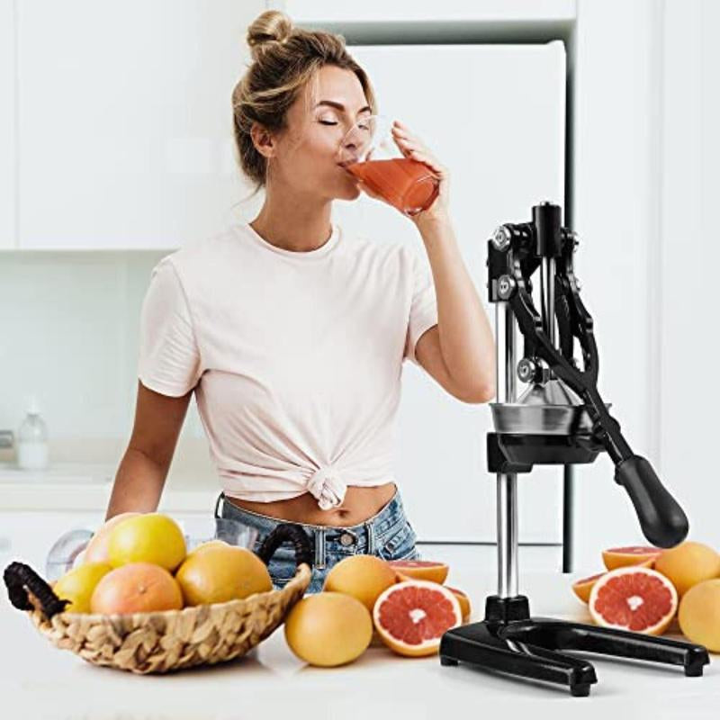 Zulay Kitchen Professional Heavy-Duty Cast Iron Citrus Juicer - 5-Inch Bowl, Durable Design for Maximum Juice Extraction, Easy to Clean & Safe to Use, Lifetime Warranty - Fruit