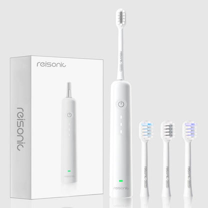 Reisonic Sonic-Sweep Oscillating Electric Toothbrush, Oscillation & Vibration, IPX7 Waterproof,45-Day Battery Electric Toothbrush Whitening, Gum Care & Plaque Removal for Adults with 3 Brush Head