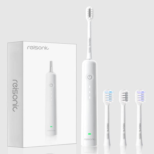 Reisonic Sonic-Sweep Oscillating Electric Toothbrush, Oscillation & Vibration, IPX7 Waterproof,45-Day Battery Electric Toothbrush Whitening, Gum Care & Plaque Removal for Adults with 3 Brush Head