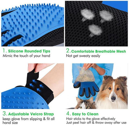 Cat Grooming Gloves for Cats Wool Glove Pet Hair Deshedding Brush Comb Glove for Pet Dog Cleaning Massage Glove for Animal