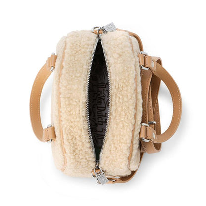 Beige Sherpa Bowling Bag