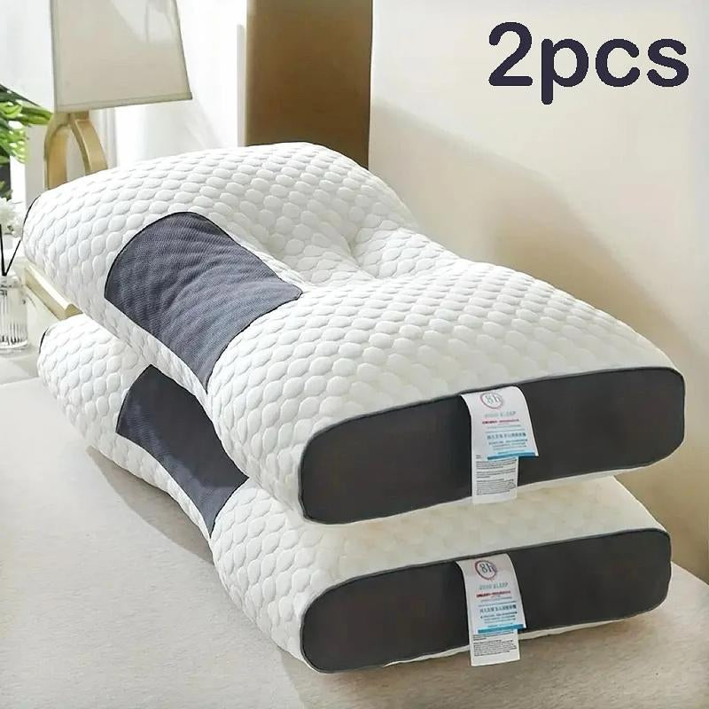 [Massage ] Soft Adjustable Ergonomic Knitted Massage Orthopedic Contour Support Neck Pillow