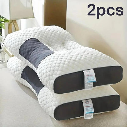 [Massage ] Soft Adjustable Ergonomic Knitted Massage Orthopedic Contour Support Neck Pillow