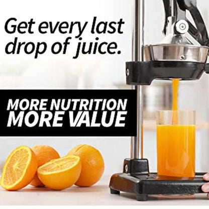 Zulay Kitchen Professional Heavy-Duty Cast Iron Citrus Juicer - 5-Inch Bowl, Durable Design for Maximum Juice Extraction, Easy to Clean & Safe to Use, Lifetime Warranty - Fruit