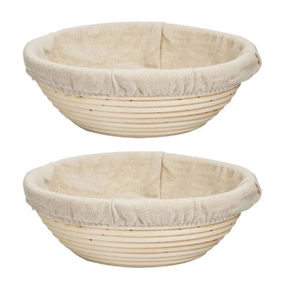 Banneton Bread Proofing Basket 9 Inch Set of 2 round Sourdough Bread Proofing Baskets Baking Supplies，Sourdough Starter Kit