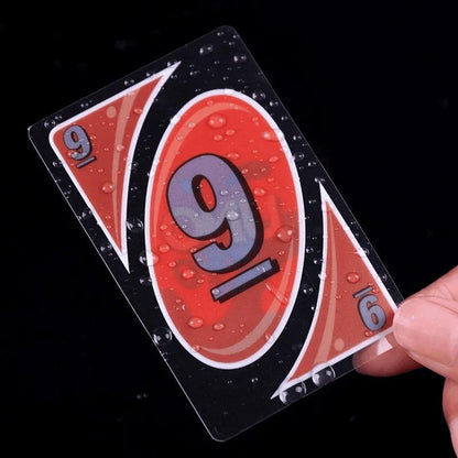 UNO H2O Game Card Game Waterproof Pressure Resistant Transparent PVC Plastic Playing Cards Halloween Birthday Gift, for Friends, Family