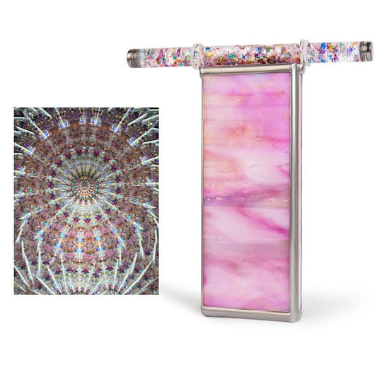 Morlenscope 6" Seagrass Kaleidoscope for Adults - with 2 Pieces 6" Glitter Wand,Handmade Tiffany Stained Glass Kaleidoscope,Classy Gift Box,Special Birthday Gift,Anniversary Wedding Gift