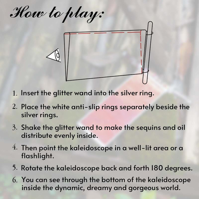 Morlenscope 6" Seagrass Kaleidoscope for Adults - with 2 Pieces 6" Glitter Wand,Handmade Tiffany Stained Glass Kaleidoscope,Classy Gift Box,Special Birthday Gift,Anniversary Wedding Gift