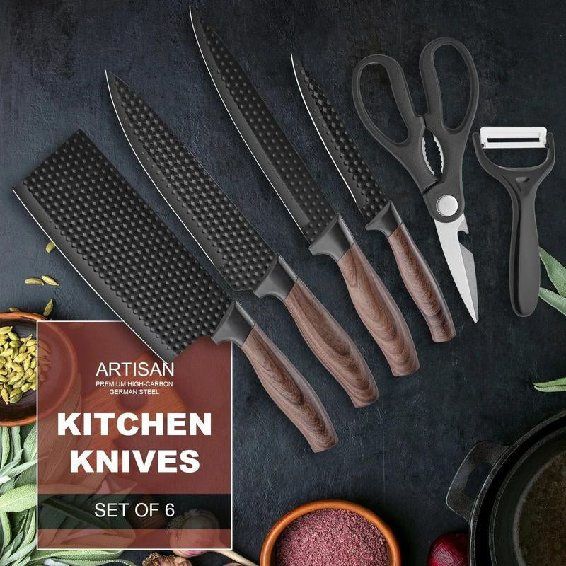 Chef’S Knife Sets in Matte Black – 3Pc Compact or 6Pc Pro