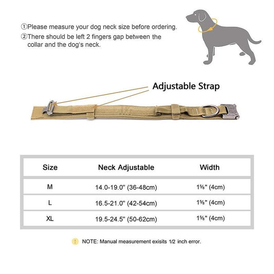 Tactical Pet Collar, Dog Collar with Handle, Heavy Duty Dog Collars for Medium Large Pets, Dog & Cat Accessories