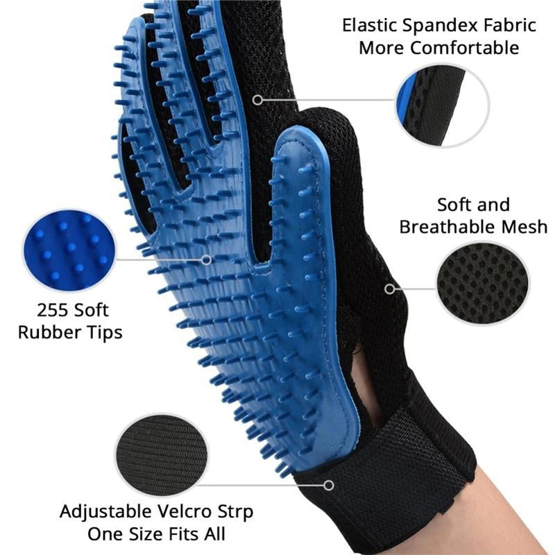 Cat Grooming Gloves for Cats Wool Glove Pet Hair Deshedding Brush Comb Glove for Pet Dog Cleaning Massage Glove for Animal