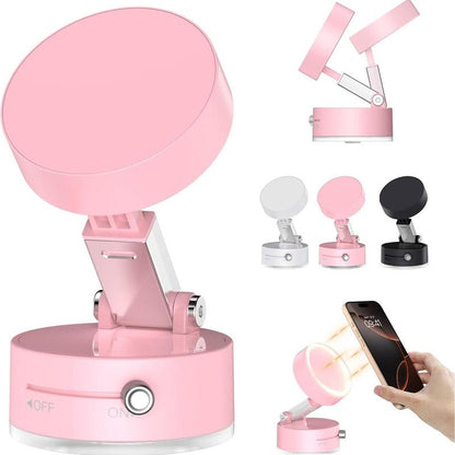 Vacuum Magnetic Suction Phone Holder, 2025 New Magnetic Suction Phone Mount, Foldable Portable Double-Sided Vacuum Magnetic Adsorption Adjustable Mobile Phone Holder for All Phones